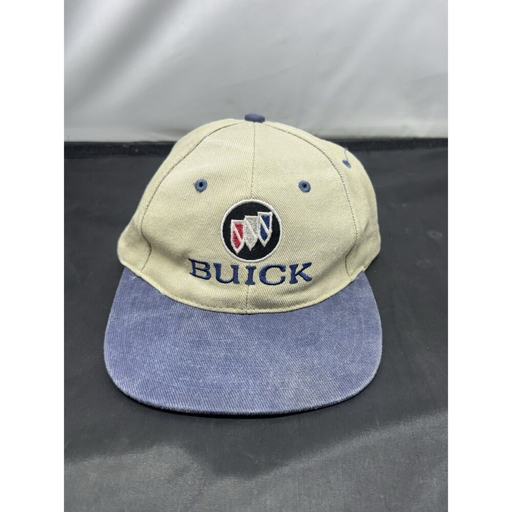 BUICK GM Hat Cap Automobile Strapback Who Can Loop Adjustable Tan Vintage